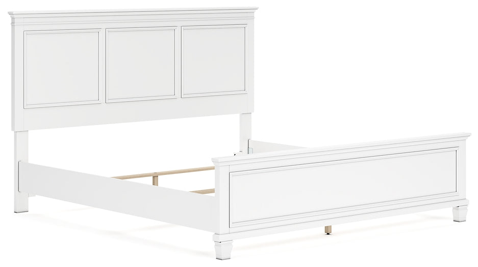 Fortman  Panel Bed With Mirrored Dresser