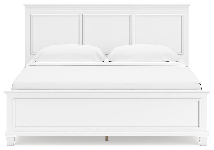 Fortman  Panel Bed With Mirrored Dresser