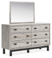 Vessalli  Panel Bed With Mirrored Dresser And Chest