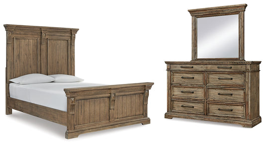 Markenburg  Panel Bed With Mirrored Dresser