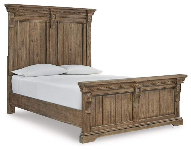 Markenburg  Panel Bed With Mirrored Dresser