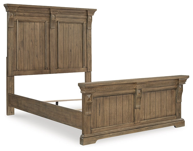 Markenburg  Panel Bed With Mirrored Dresser