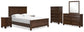 Danabrin  Panel Bed With Mirrored Dresser, Chest And 2 Nightstands