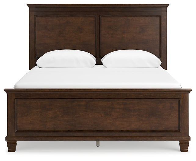 Danabrin  Panel Bed With Mirrored Dresser, Chest And 2 Nightstands