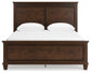 Danabrin  Panel Bed With Mirrored Dresser, Chest And 2 Nightstands