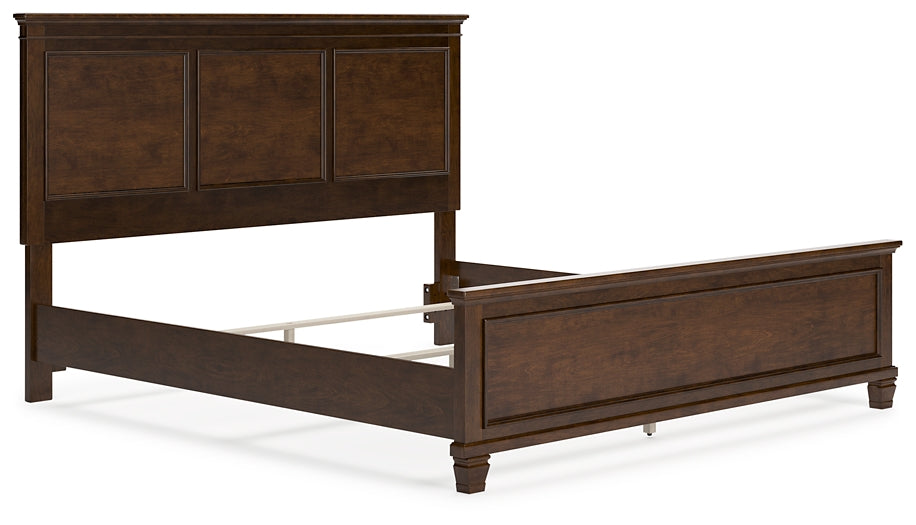 Danabrin  Panel Bed With Mirrored Dresser, Chest And 2 Nightstands