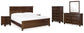 Danabrin  Panel Bed With Mirrored Dresser, Chest And 2 Nightstands