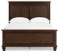 Danabrin  Panel Bed With Mirrored Dresser