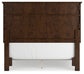 Danabrin  Panel Bed With Mirrored Dresser