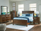 Danabrin  Panel Bed With Mirrored Dresser, Chest And 2 Nightstands