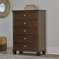 Danabrin California  Panel Bed With Mirrored Dresser, Chest And 2 Nightstands