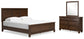 Danabrin California  Panel Bed With Mirrored Dresser