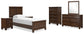 Danabrin  Panel Bed With Mirrored Dresser, Chest And 2 Nightstands