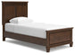 Danabrin  Panel Bed With Mirrored Dresser, Chest And 2 Nightstands