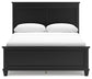 Lanolee  Panel Bed With Mirrored Dresser, Chest And 2 Nightstands