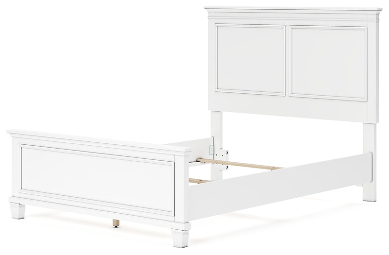 Fortman  Panel Bed With Mirrored Dresser