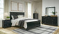 Lanolee  Panel Bed With Mirrored Dresser, Chest And 2 Nightstands