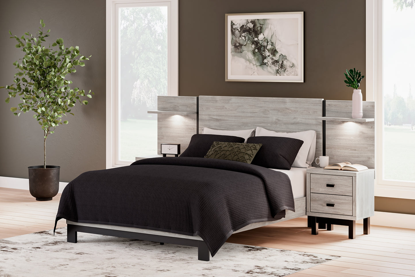 Vessalli  Platform Bed With Dresser