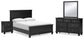 Lanolee  Panel Bed With Mirrored Dresser And Nightstand