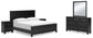 Lanolee  Panel Bed With Mirrored Dresser And 2 Nightstands