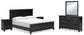 Lanolee California  Panel Bed With Mirrored Dresser And 2 Nightstands