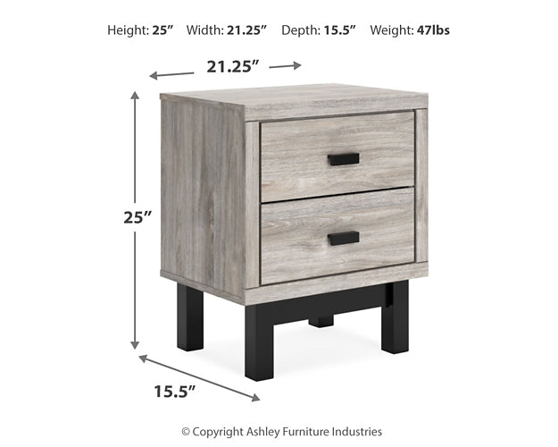 Vessalli  Panel Headboard With Mirrored Dresser And 2 Nightstands