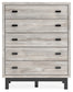 Vessalli  Panel Headboard With Mirrored Dresser And Chest