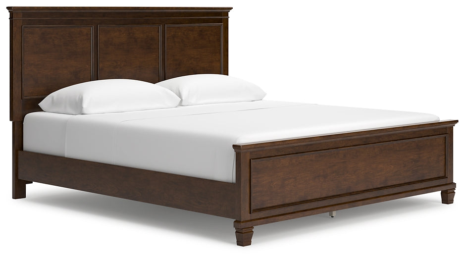 Danabrin California  Panel Bed With Mirrored Dresser And Nightstand