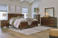 Danabrin  Panel Bed With Mirrored Dresser And Nightstand