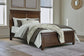 Danabrin  Panel Bed With Mirrored Dresser And 2 Nightstands