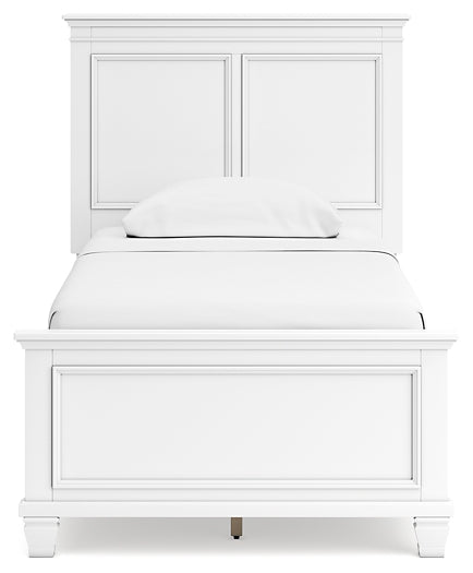 Fortman  Panel Bed With Mirrored Dresser And 2 Nightstands