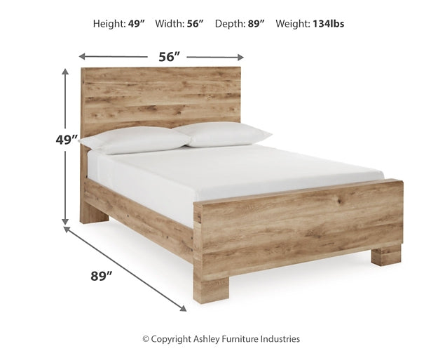 Hyanna  Panel Bed With Mirrored Dresser