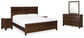 Danabrin  Panel Bed With Mirrored Dresser And 2 Nightstands