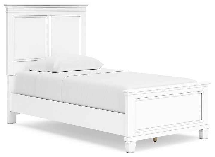 Fortman  Panel Bed With Mirrored Dresser And Nightstand