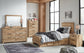 Hyanna  Panel Bed With Storage With Mirrored Dresser, Chest And Nightstand