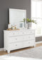 Fortman  Panel Bed With Mirrored Dresser And Nightstand