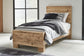 Hyanna  Panel Bed With Mirrored Dresser And 2 Nightstands