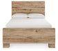 Hyanna  Panel Bed With Storage With Mirrored Dresser And Nightstand