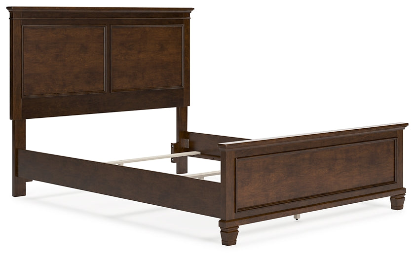 Danabrin  Panel Bed With Mirrored Dresser, Chest And Nightstand