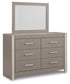 Surancha / Panel Headboard With Mirrored Dresser, Chest And Nightstand