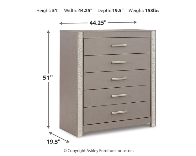 Surancha / Panel Headboard With Mirrored Dresser And Chest