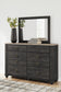 Nanforth  Panel Headboard With Mirrored Dresser, Chest And Nightstand