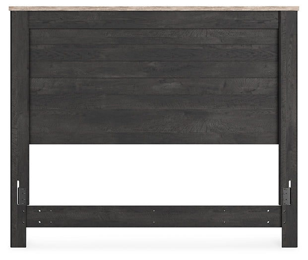 Nanforth  Panel Headboard With Mirrored Dresser