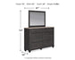 Nanforth /California King Panel Headboard With Mirrored Dresser