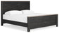 Nanforth  Panel Bed With Mirrored Dresser And Nightstand