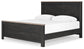 Nanforth  Panel Bed With Mirrored Dresser And Nightstand