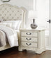 Arlendyne California  Upholstered Bed With Mirrored Dresser And 2 Nightstands