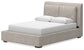 Cabalynn  Upholstered Bed With Mirrored Dresser And 2 Nightstands