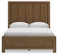 Cabalynn  Panel Bed With Storage With Mirrored Dresser And Nightstand