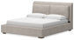 Cabalynn California  Upholstered Bed With Mirrored Dresser And 2 Nightstands